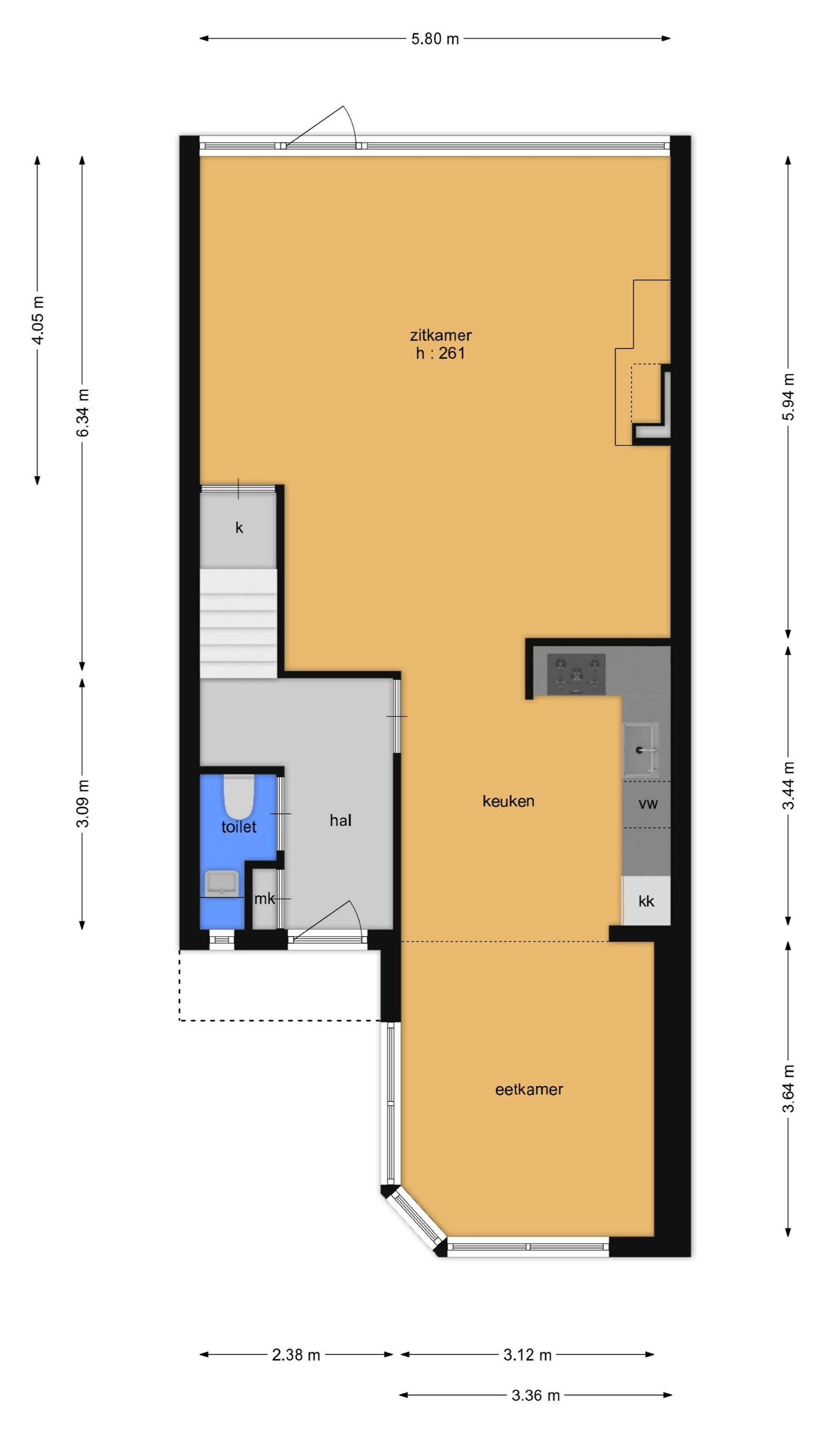 Cannenburg 44 (plattegrond 1)