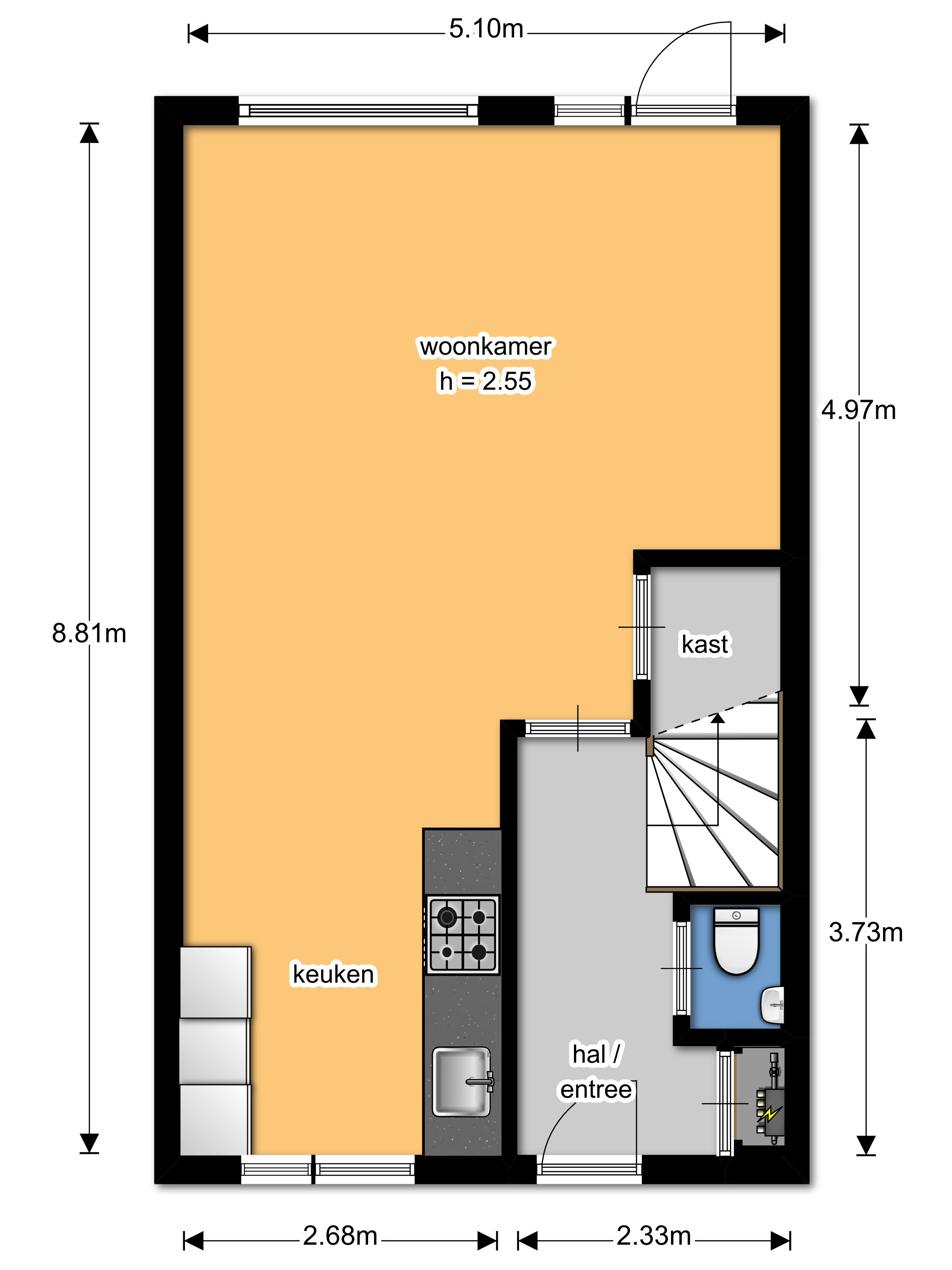 Chabolaan 23 (plattegrond 1)