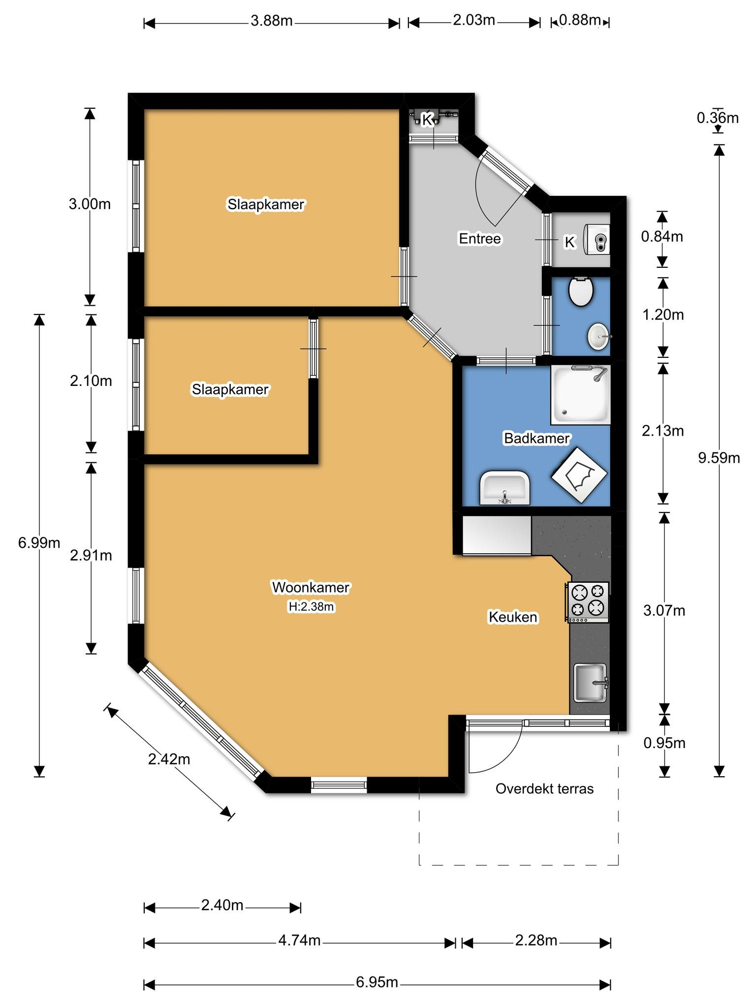 Boekweitakker 8 (plattegrond 1)