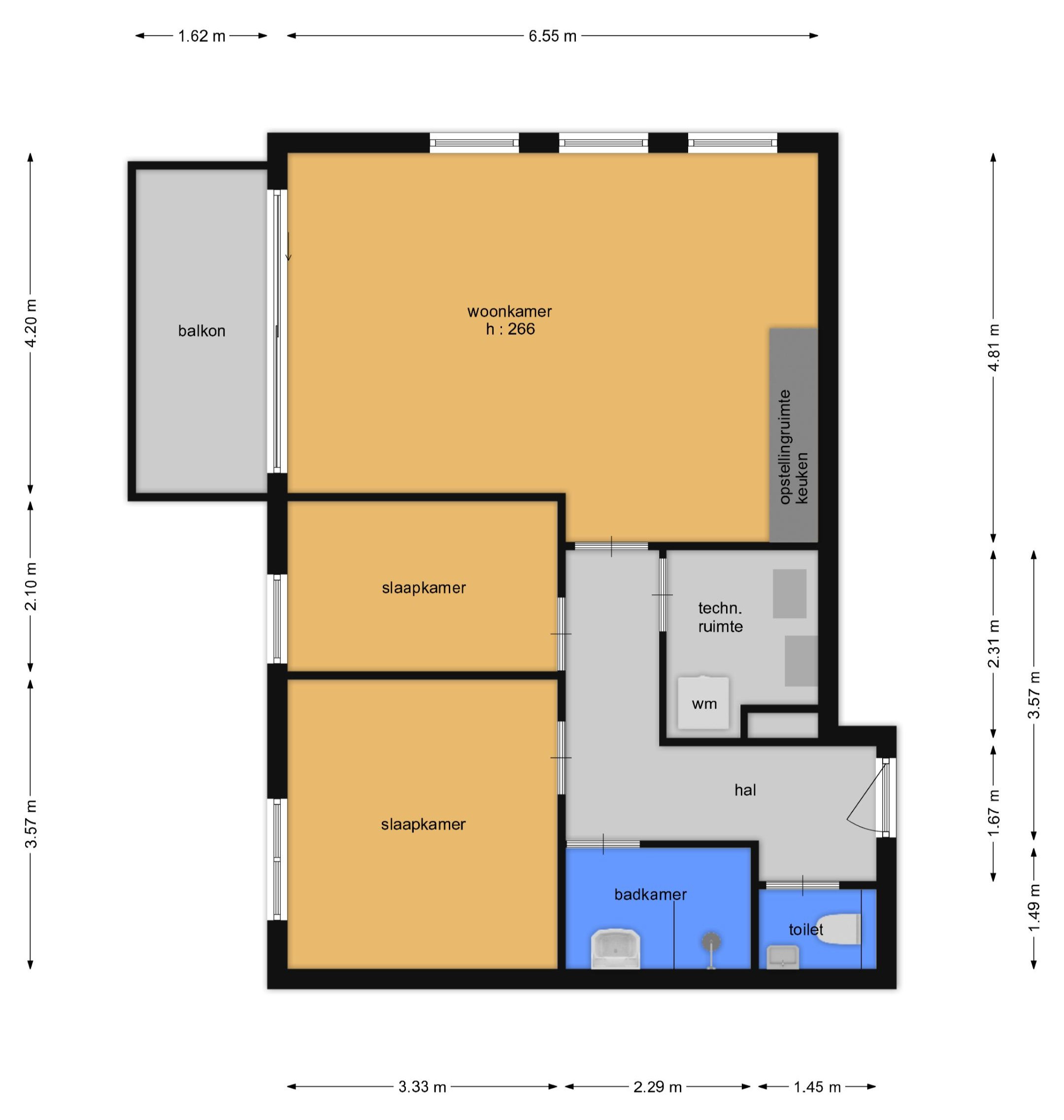 Pascalstraat 58 (plattegrond 1)