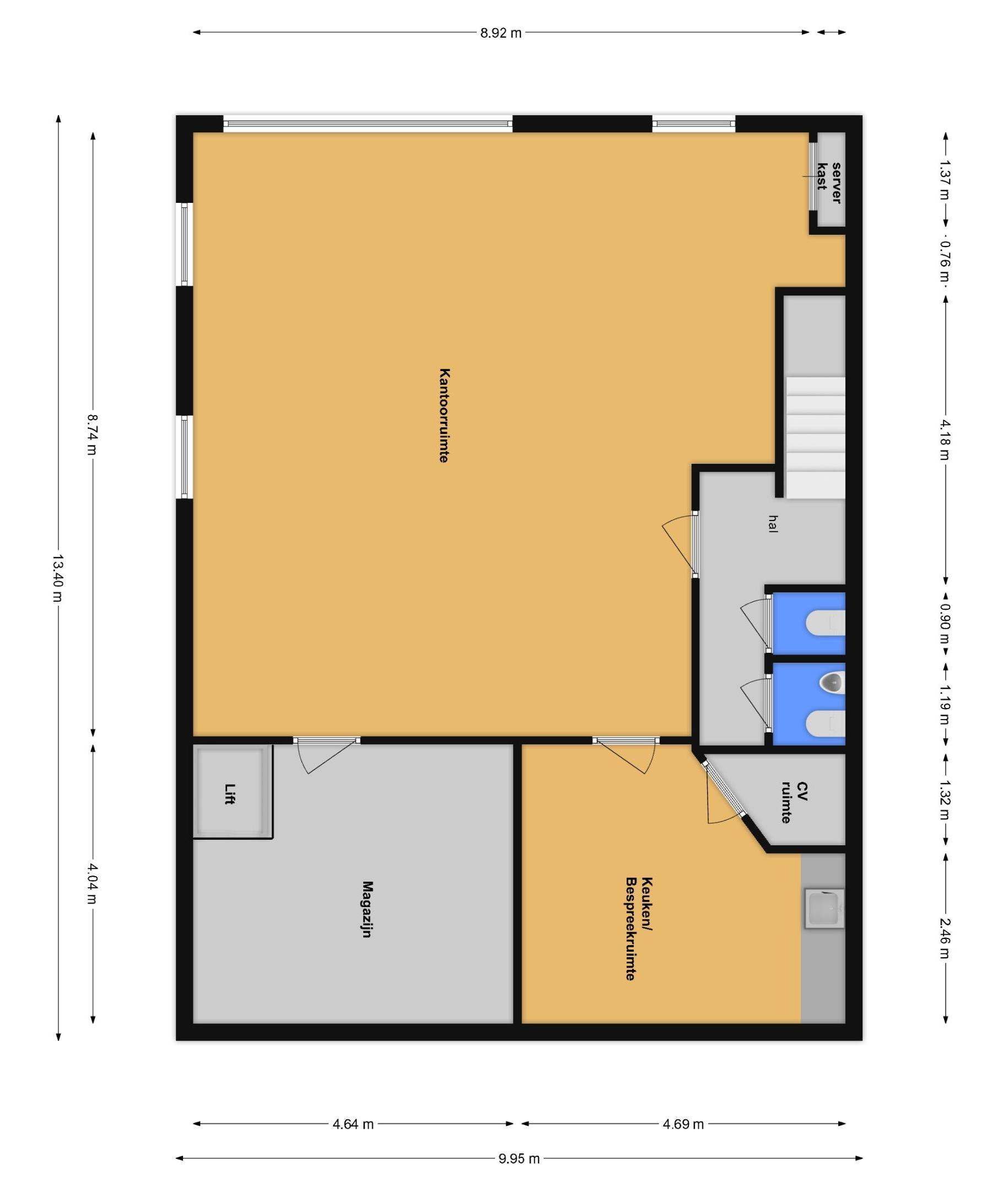 Anthonie Fokkerstraat 57 – E (plattegrond 1)