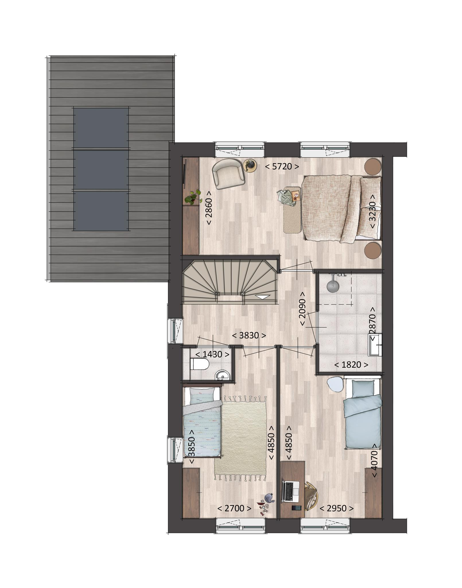 Valkse Weide (woonhuis 2) (plattegrond 2)
