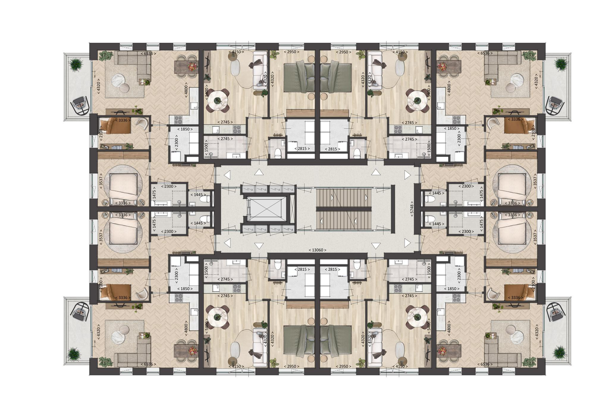 Valkse Weide (appartement 10) (plattegrond 1)